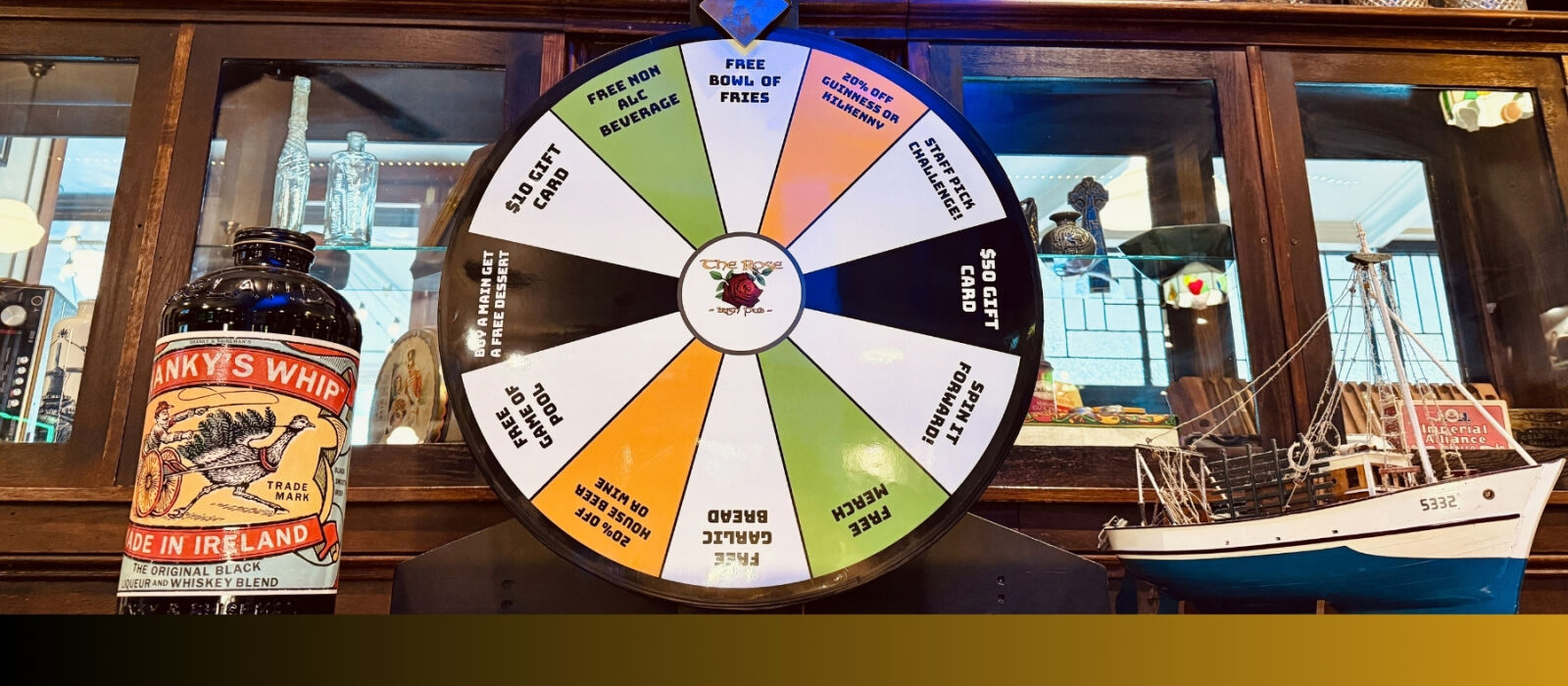Spin The Wheel Fridays from 5pm. 