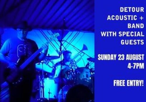 Acoustic Detour, Liz & Keith + Special Guests - 4-7pm Sunday 23 August. 