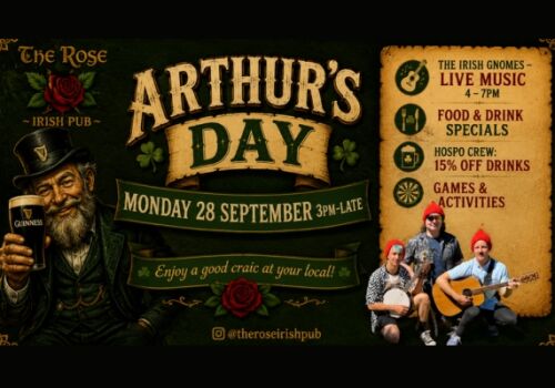Arthur's Day Celebrations- Live Music - Monday 28 September. 