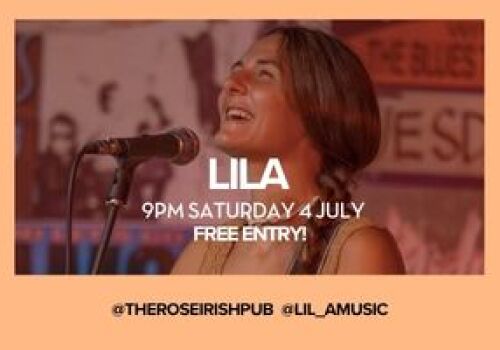 Lila Live - Sat 4 July 9pm. 