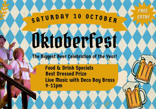 OKTOBERFEST - SATURDAY 10 OCTOBER. 