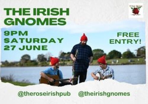 The irish Gnomes - Saturday 27 June 9pm. 