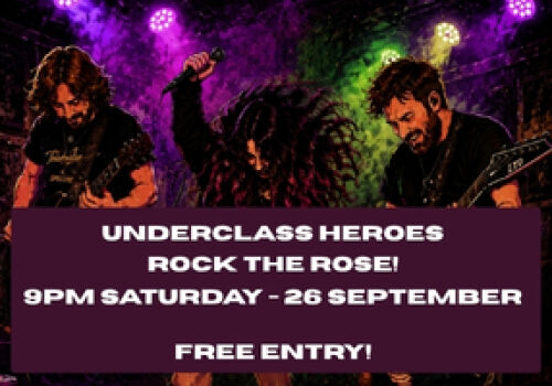 Underclass Heros Live - Saturday 26 September 9pm. 